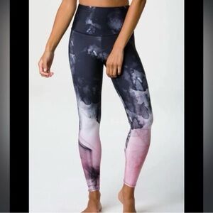 ONZIE black and pink smoke leggings